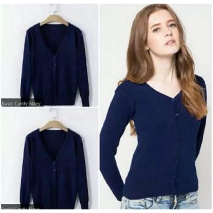 Cardigan Basic Wanita | Cardy Fashion Kancing | CARDIGAN RAJUT