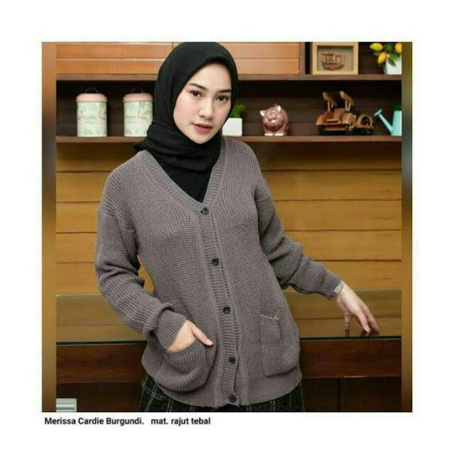 Cardigan Rajut WanitaTerbaru | MERISSA OUTER Rajut