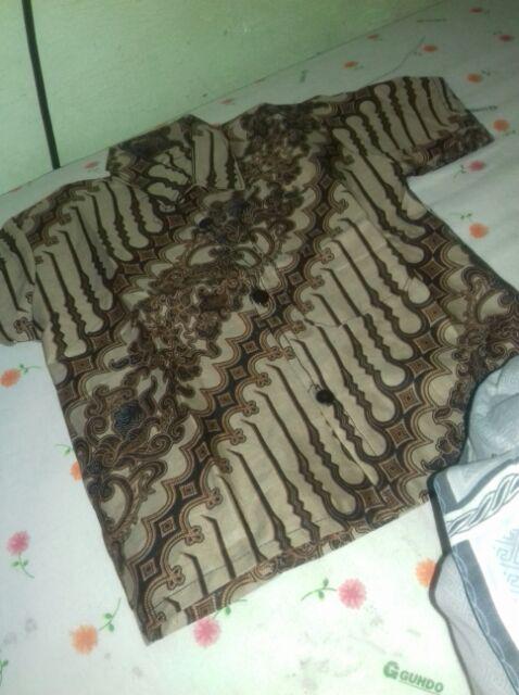 Kemeja Batik Seno Mocca Size Jumbo