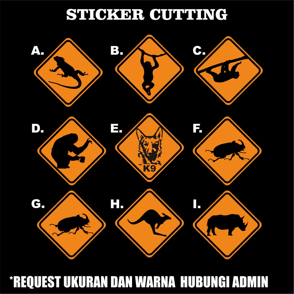 Sticker Cutting Rambu Rambu/Plang