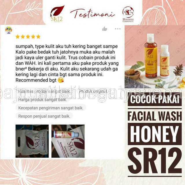 SR12 FACIAL WASH MADU / SABUN MADU CAIR / SABUN KULIT KERING &amp; SENSITIF