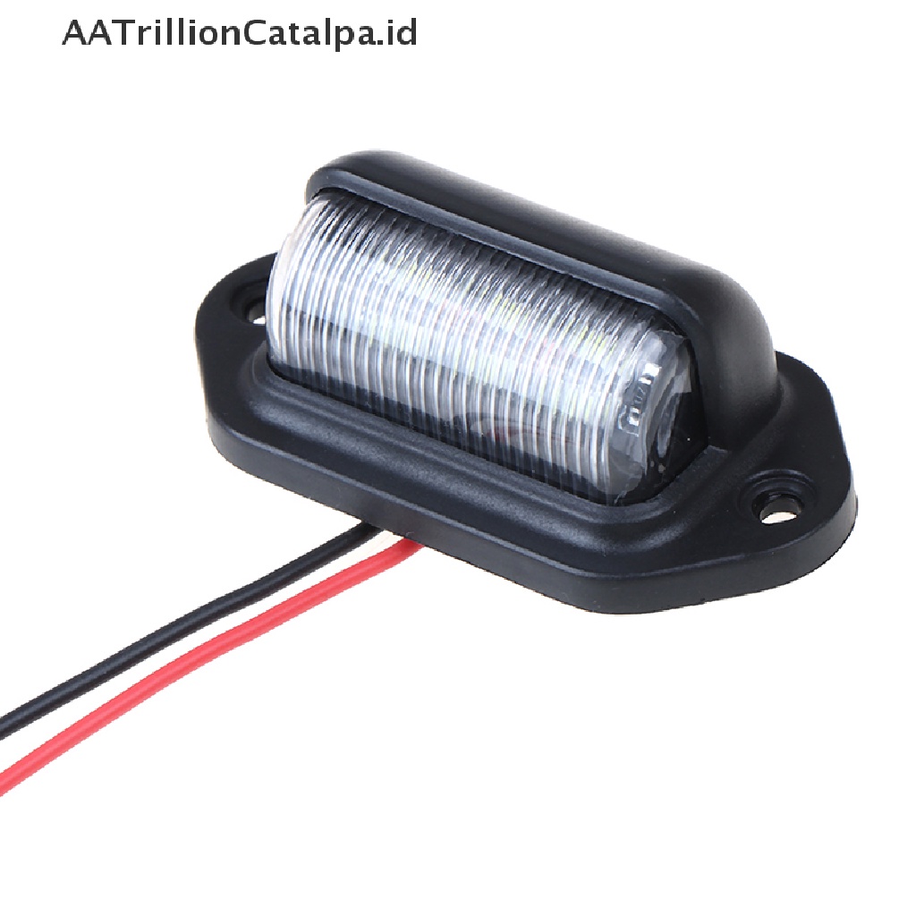 Aatrillioncatalpa 1Pc Lampu Plat Nomor 6led 12V Anti Air Untuk Mobilperahu