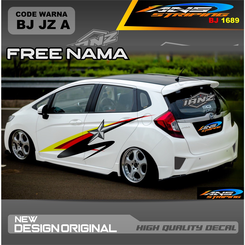 VARIASI STIKER MOBIL HONDA JAZZ / DECAL STICKER MOBIL / STIKER MOBIL / STIKER MOBIL BRIO, HONDA JAZZ, AGYA, AYLA