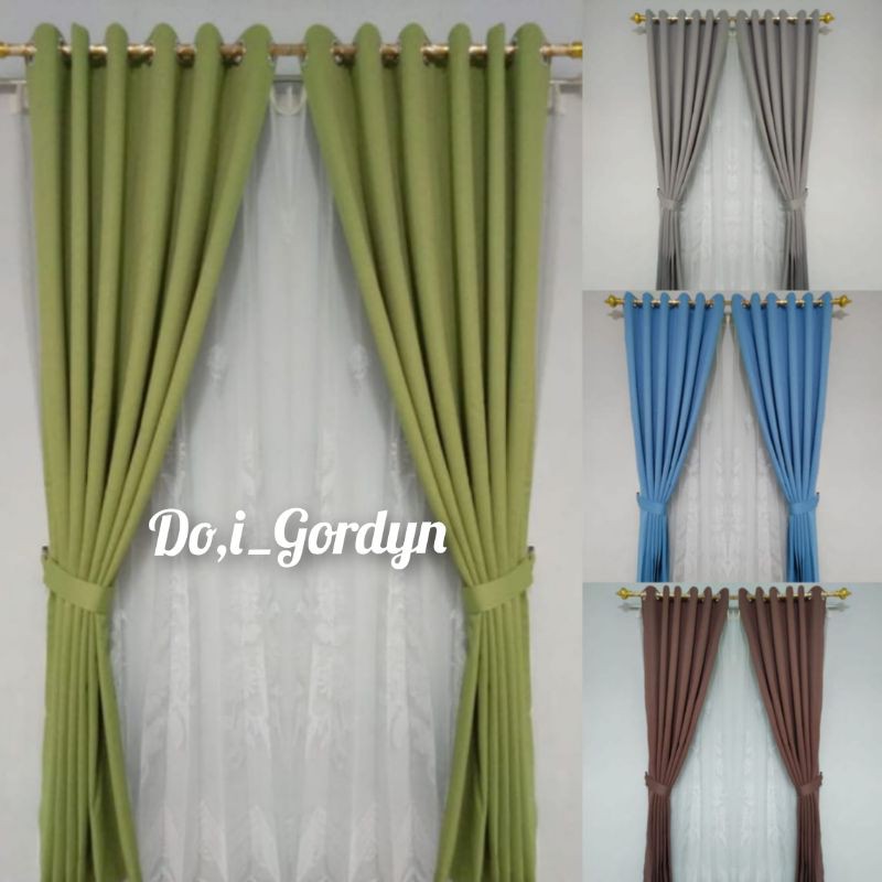 Gorden Blackout polos minimalis Gorden jendela Gorden pintu Gorden blackout polos