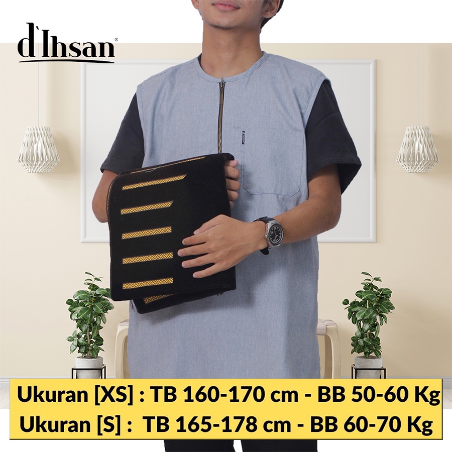 Rompi Sholat (Rosol) d'Ihsan Rompi Gamis Pria Baju Shalat Polos Pria