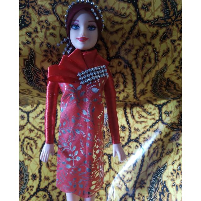 Barbie hijab murah 6pcs bahan barbie kantong/candy