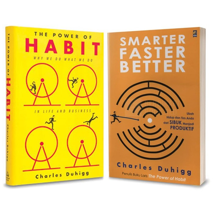 Paket 2 buku Charles Duhigg (The Power Of Habit &amp; Smarter Faster Better)