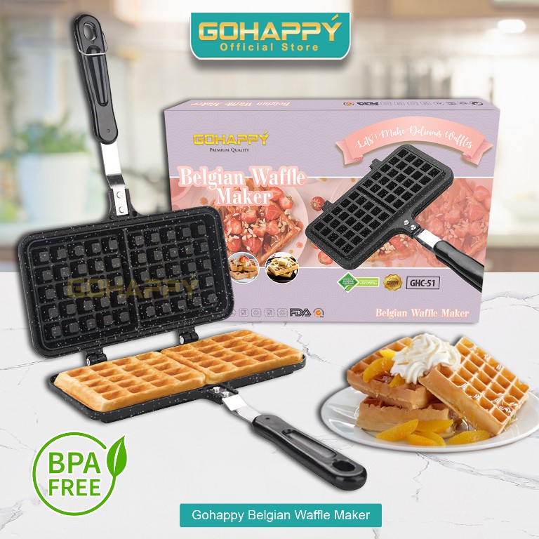 CakePan Belgian Waffle Maker Non Stick Highest Quality ( cetakan kue wafel )