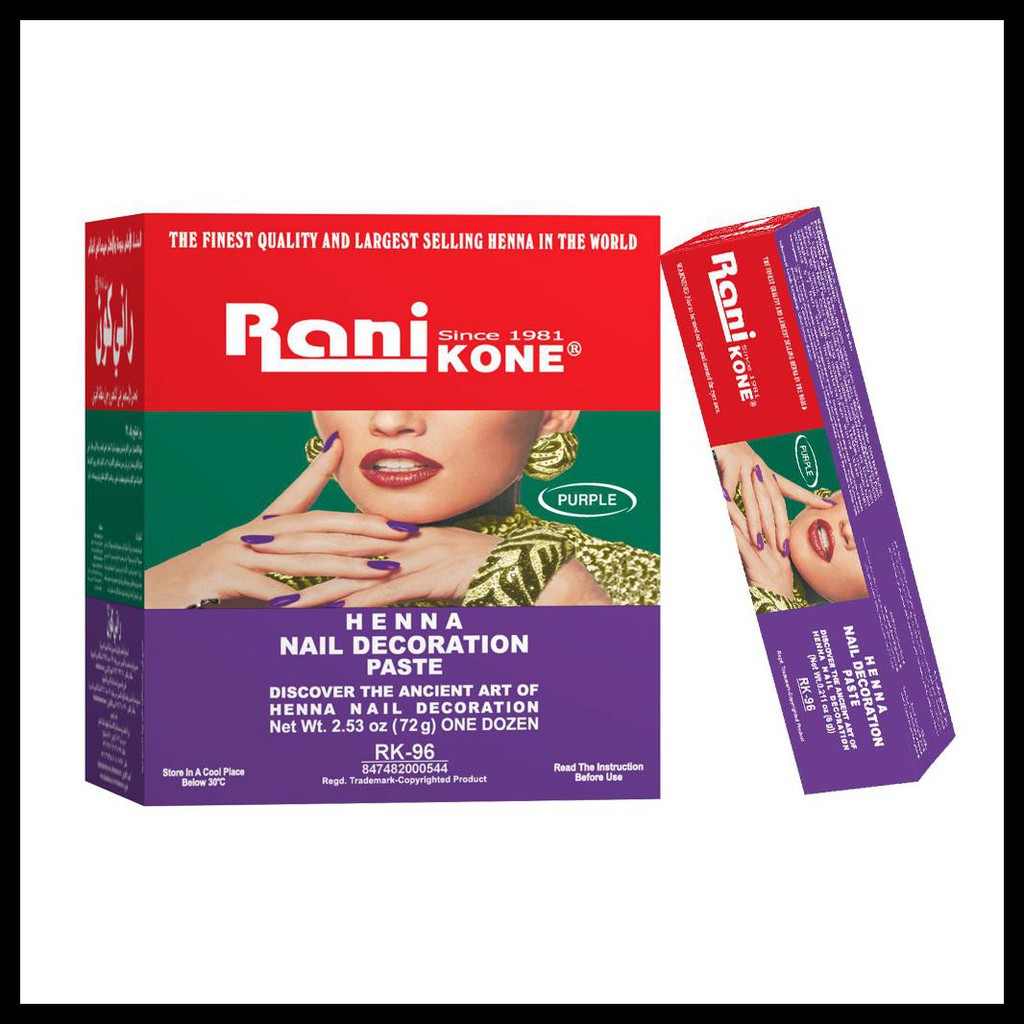 Henna Rani Kone Nail Decoration Henna RK 97 Green Pack 6g Pcs