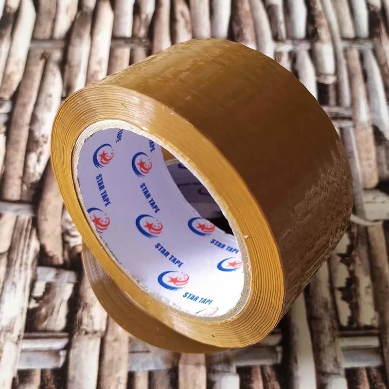 LAKBAN COKLAT 48MM 100 YARD - STAR TAPE ISOLASI COKLAT LENGKET