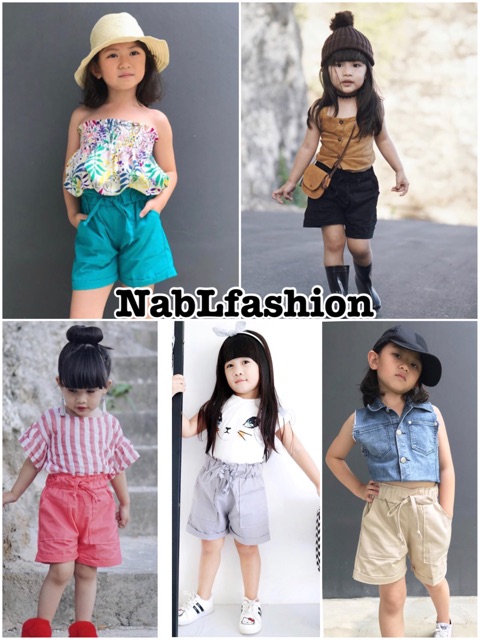 Celana pendek daily hotpant anak Size 2-7 tahun kids dan junior  candy pants nablfashion