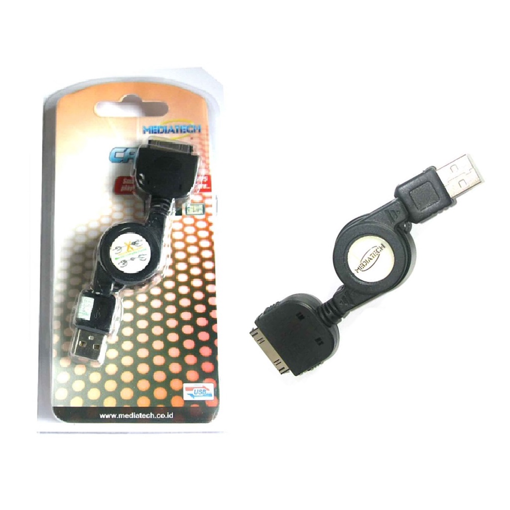 Kabel usb to Ipod MCS -010 Retracable USB TO iPod/4G/4S - 66917