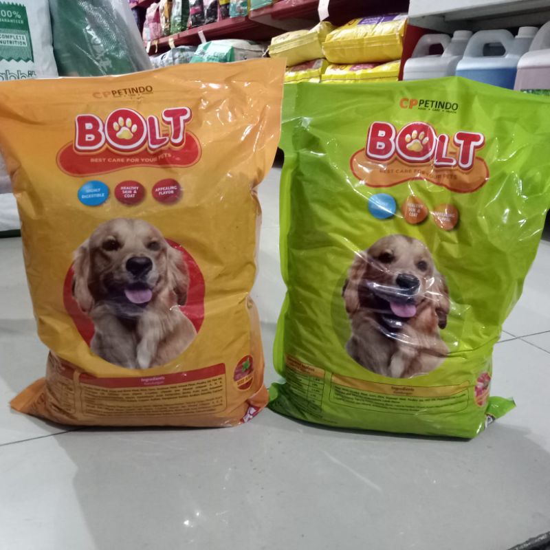 Makanan Anjing Bolt Dog all varian Repack 10 kg (GOJEK) beef Flavour dan Lamb