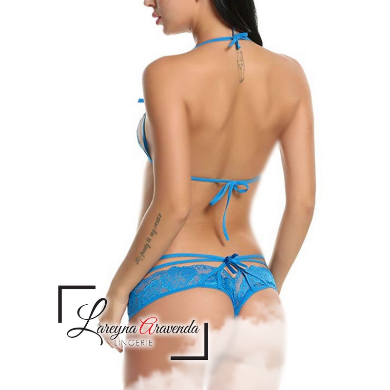 Set Bra + CD Seksi Model Lace Tali Belakang LG192