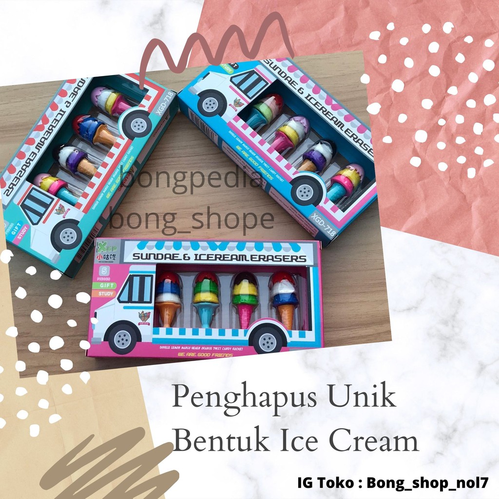 

Penghapus Unik Bentuk Ice Cream|Hapusan Pensil Ice Cream