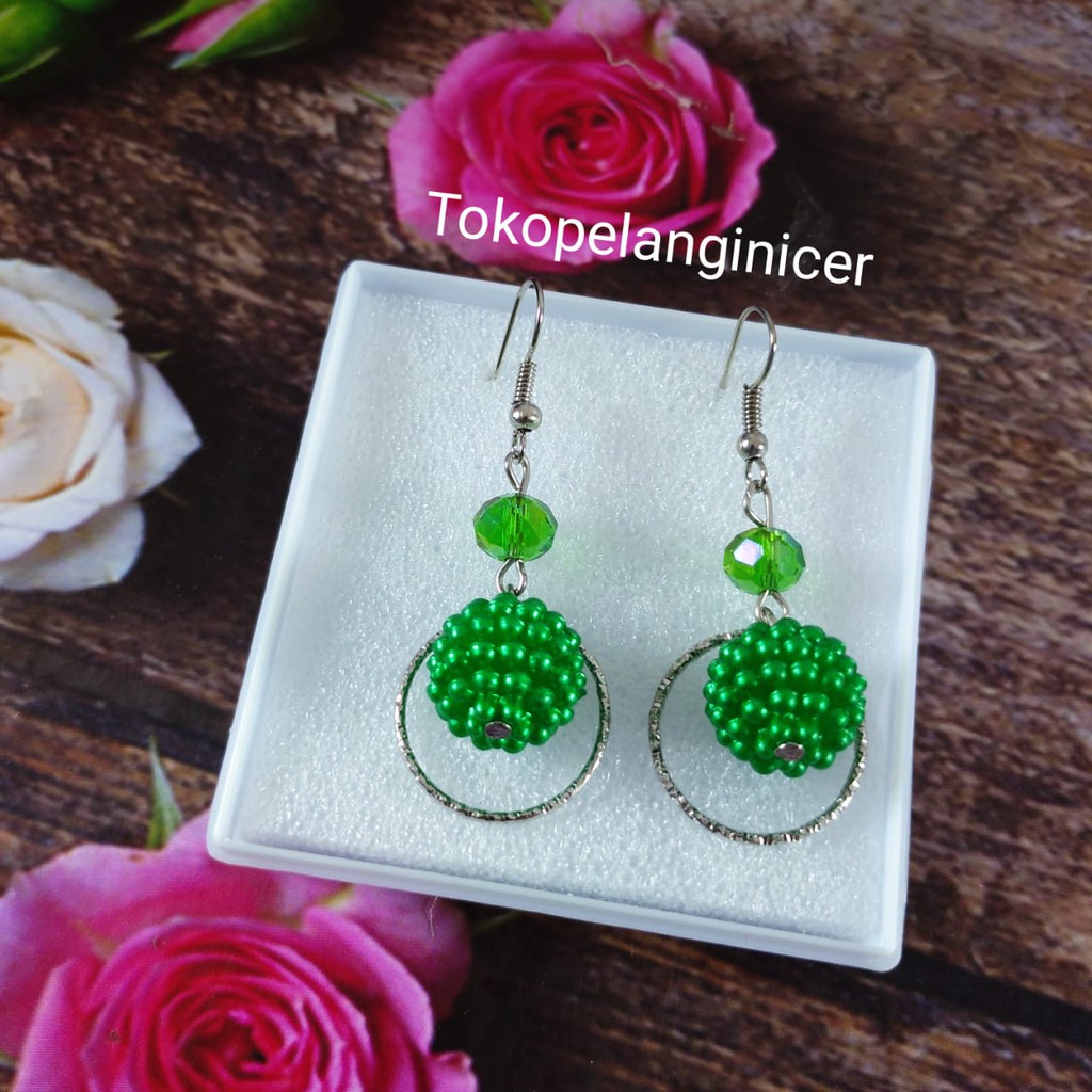 Giwang murah /anting korea Anting Motif Geometri Ala untuk Wanita juntai Berry By Tokopelanginicer