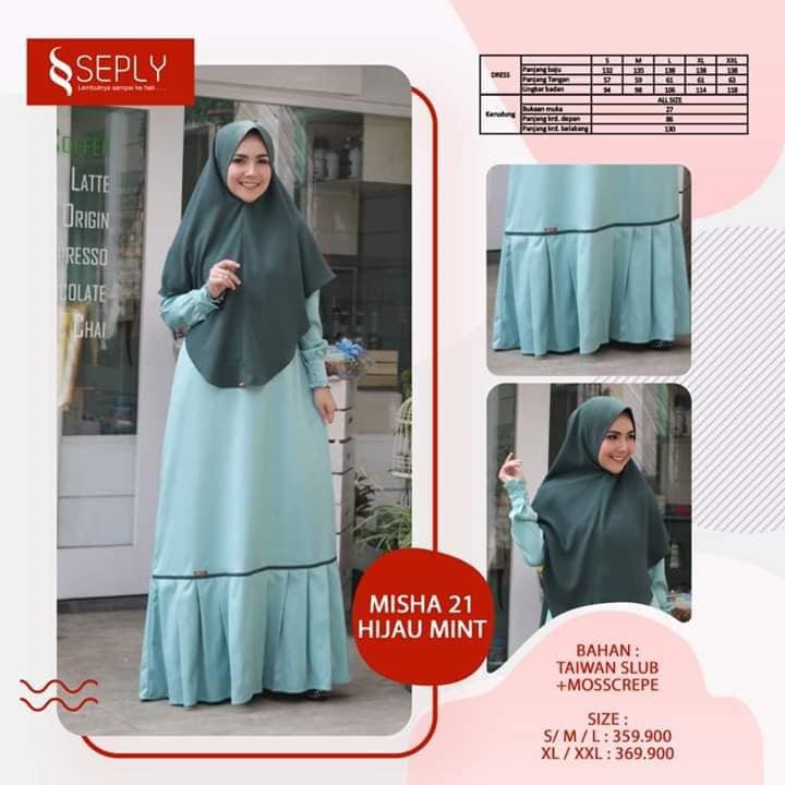 GAMIS TERBARU MISHA 21 HIJAU MINT