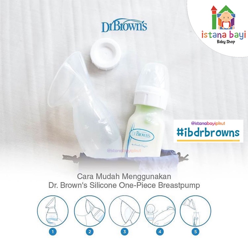 Dr.Brown's Milkflow Silicone BreastPump w/ 120ml PP Opt+ Bottle/POMPA ASI SILICONE