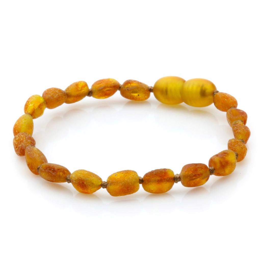 Natural Raw unpolished Baltic Amber Bracelet 18cm JWG100