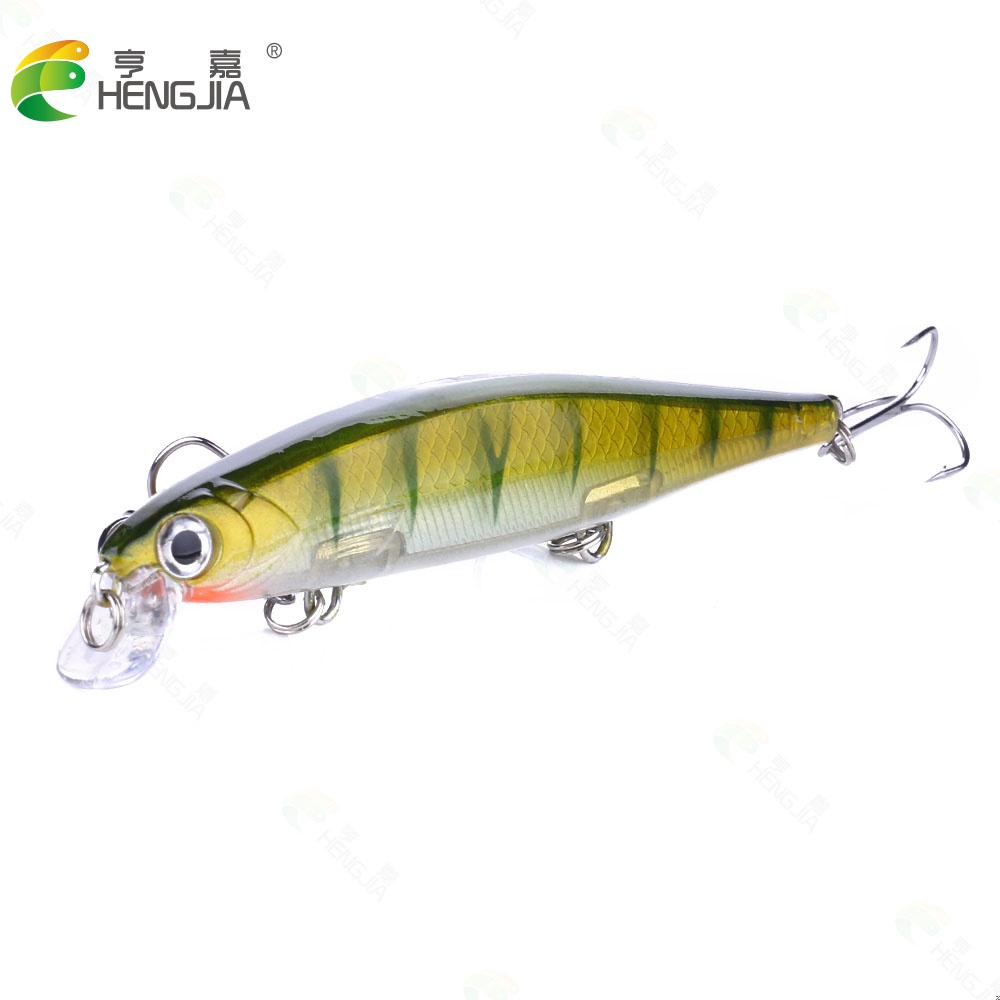 Hengjia 1pc Umpan Pancing Tiruan Bentuk Ikan Kecil 11cm 13g Dengan Kail Treble