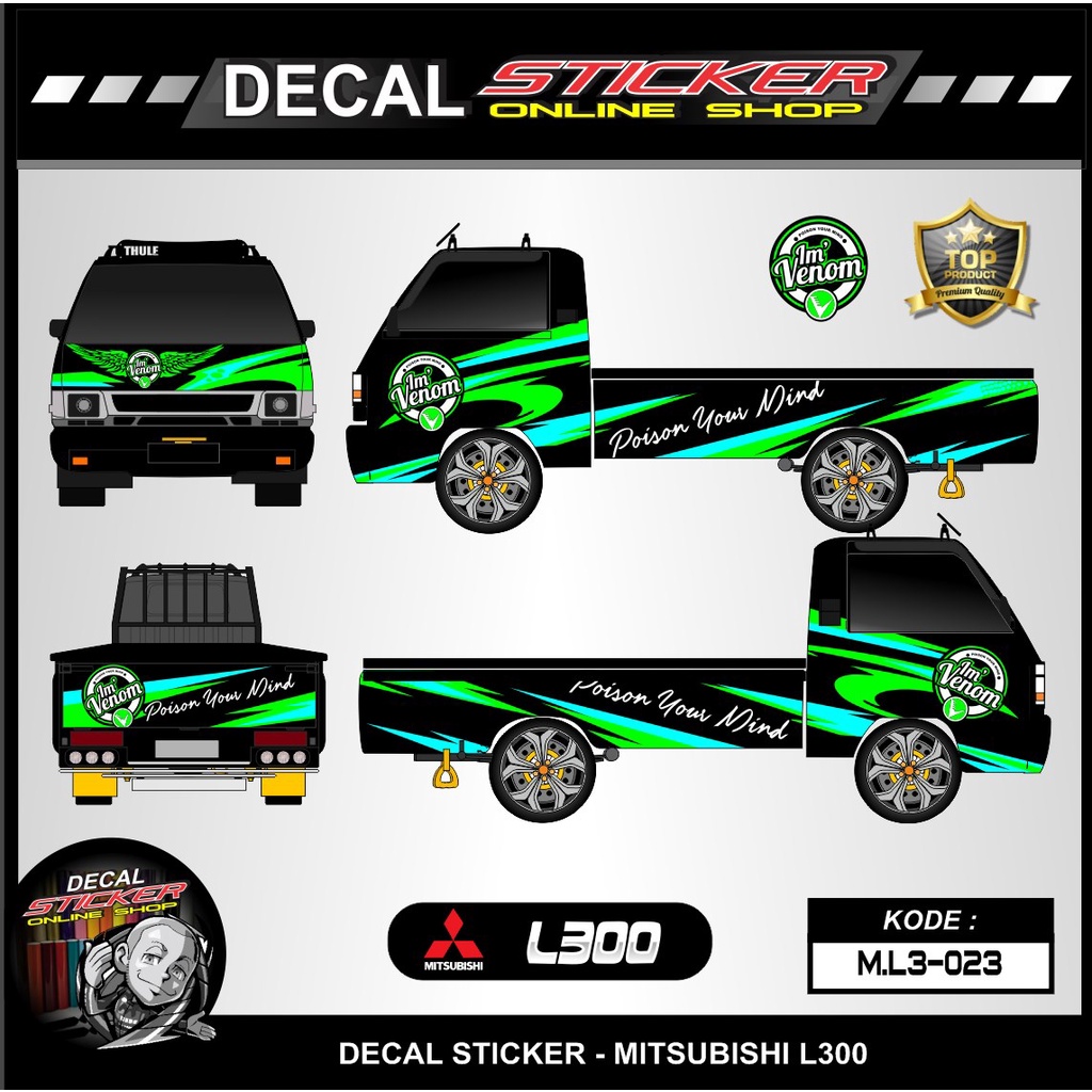 STICKER MOBIL PICK UP L300 DECAL VARIASI KEKINIAN