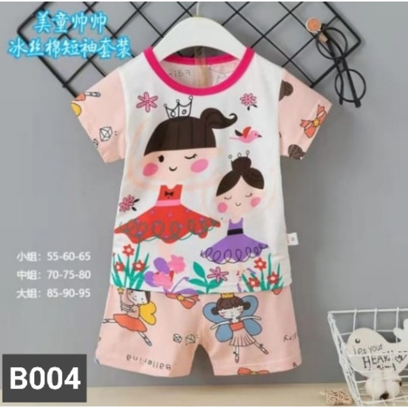 Piyama Pendek Anak 1-3th Uk.55.60.65 IMPORT Good Quality / Setelan hari hari