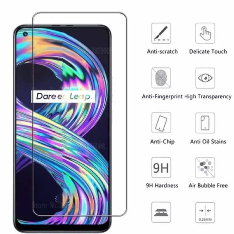 Tempered glass REALME 8 PRO REALME 8 full lem glue anti gores kaca