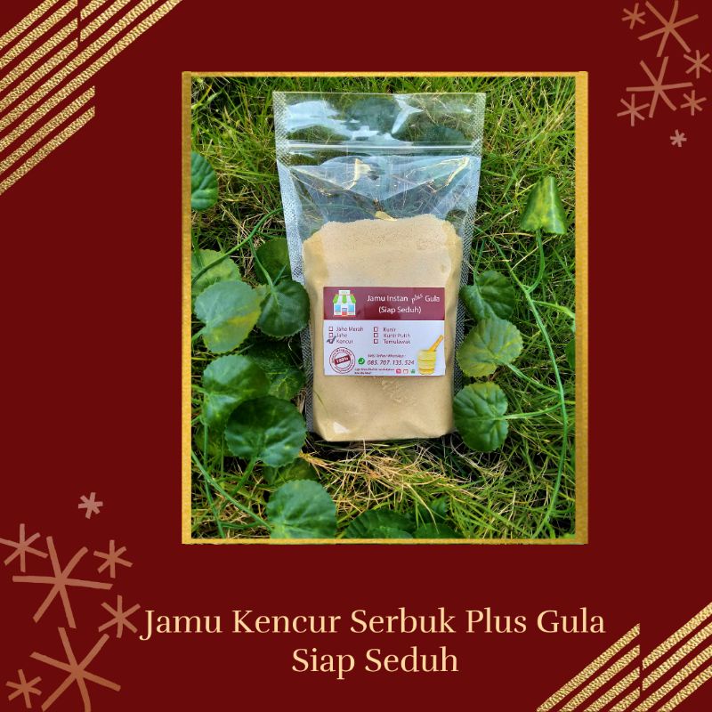 

Kencur Bubuk Instan Plus Gula Siap Seduh 250 gr