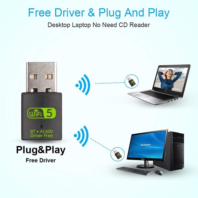 Mini USB WiFi Transmitter Receiver 600 Mbps Comfast K605 Plug n Play