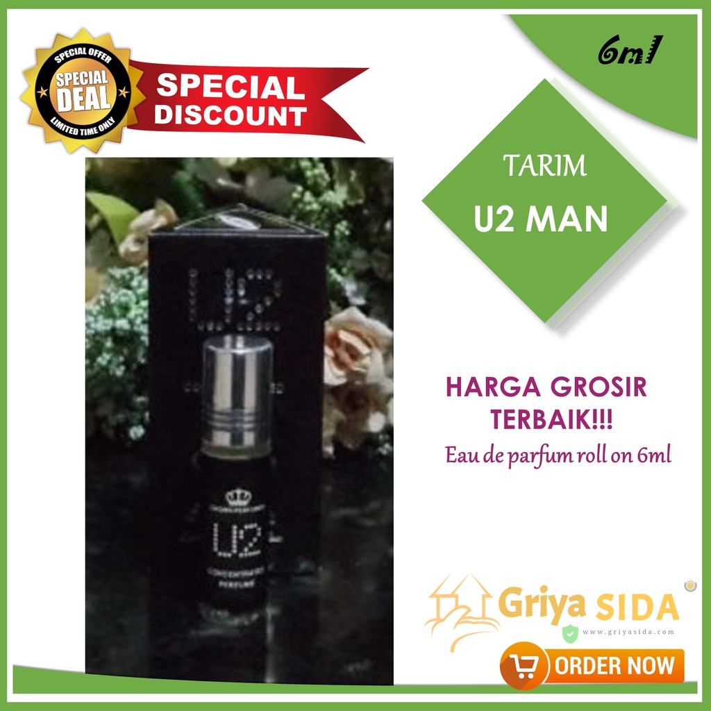 Parfum u2man 6ml TARIM minyak wangi u2 man aroma mirip al rehab PROMO