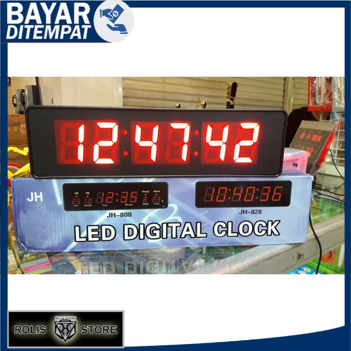 BISA COD MURAH JAM DIGITAL LED MERAH JH 828