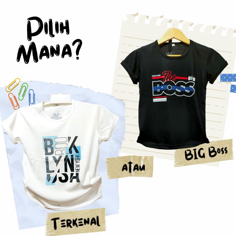 KAOS ANAK COWOK 1-10 tahun Motif SaBlon am27