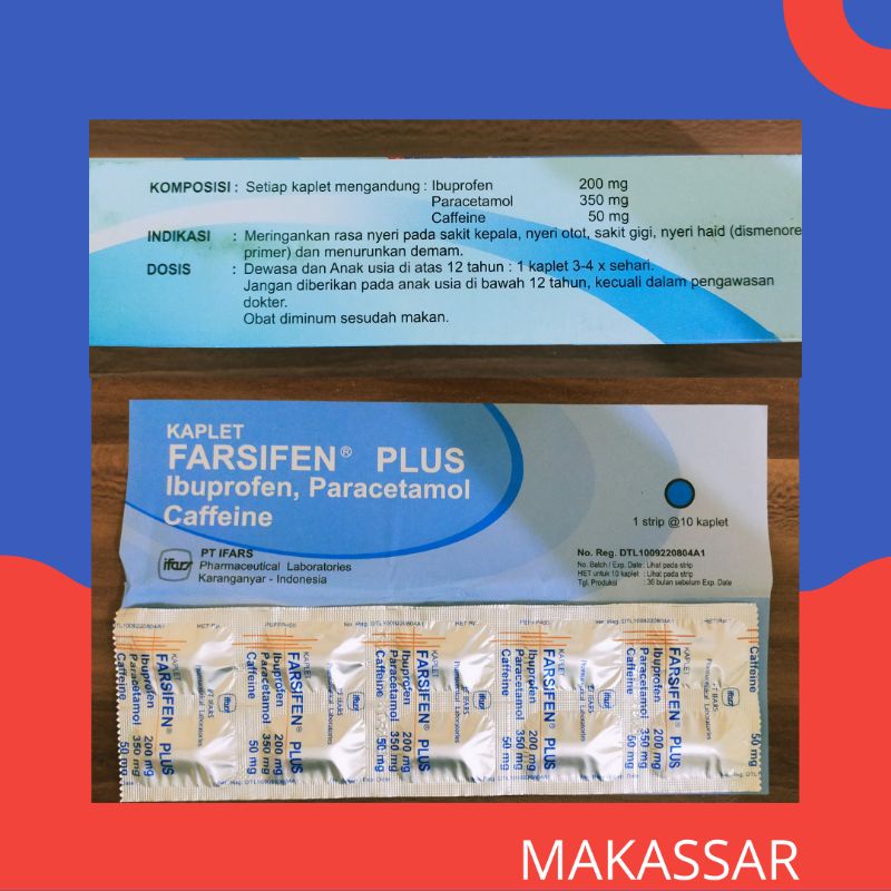 Farsifen Plus per strip obat nyeri, demam&amp; sakit gigi