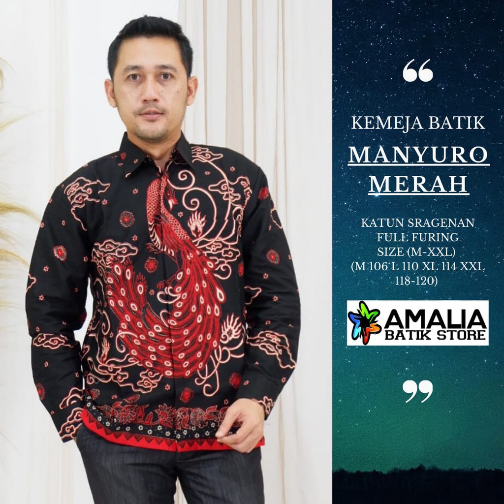 MANYURO MERAH BATIKSOLOAMANAH BATIKSOLOAMANAH KEMEJA BATIK SOLO PRIA LENGAN PANJANG PENDEK LAPIS FURING ATASAN PREMIUM MODERN KATUN HALUS MAHKOTA PARANG LASEM MAHKOTA NGUDI RAHAYU PEKSI SELING NAVY FLORIST LEMBUSURA RENJANA KEMBANG PINURBO TUMAN AMALIA SM