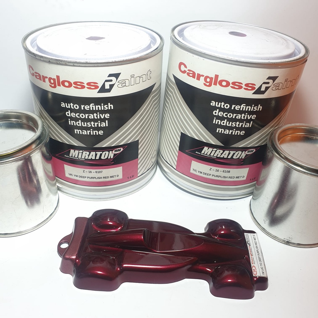 Cat Manual Warna Original OEM UC TC Asli Merah Ungu Yamaha Fino Cargloss Miraton Deep Purplish Red Met 200 ML