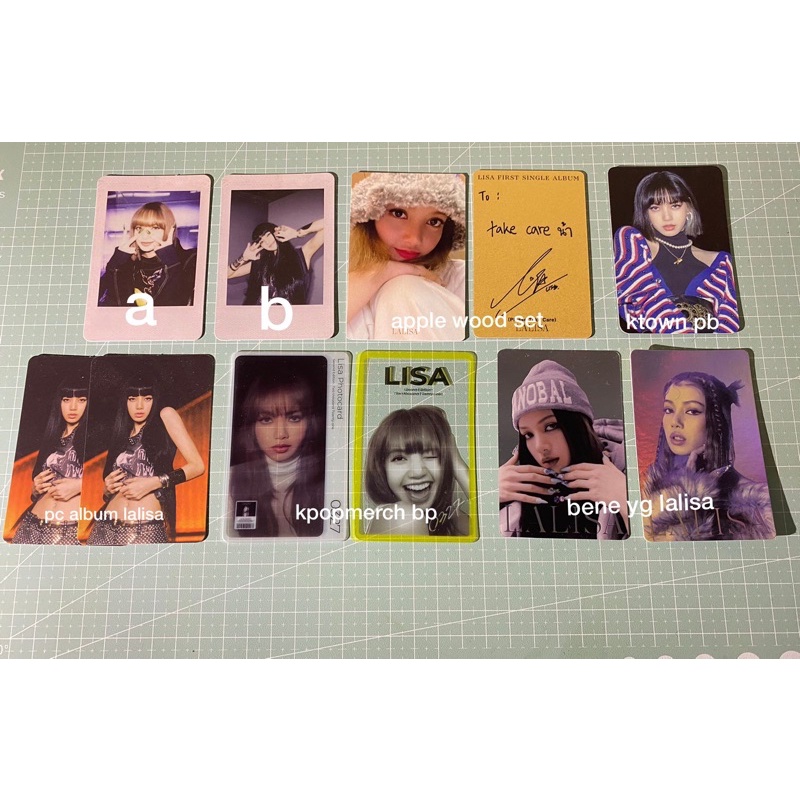 PHOTOCARD BLACKPINK LISA POLAROID KIT LALISA APPLE WOOD KPOPMERCH YG PC ALBUM BENE KTOWN 4+1