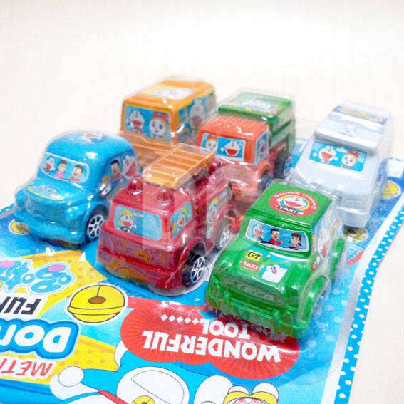 Doraemon Funny Car Set 6in1 Mainan Mobil Doraemon Metro Bus