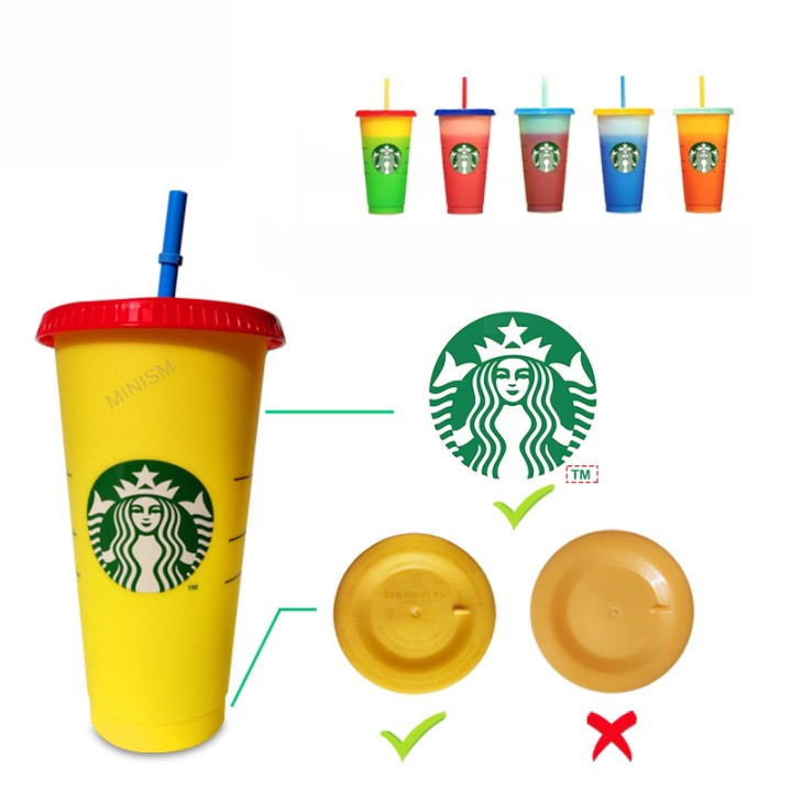 Tumbler Starbucks Color Changing Cups Berubah warna Portable Reusable Cup