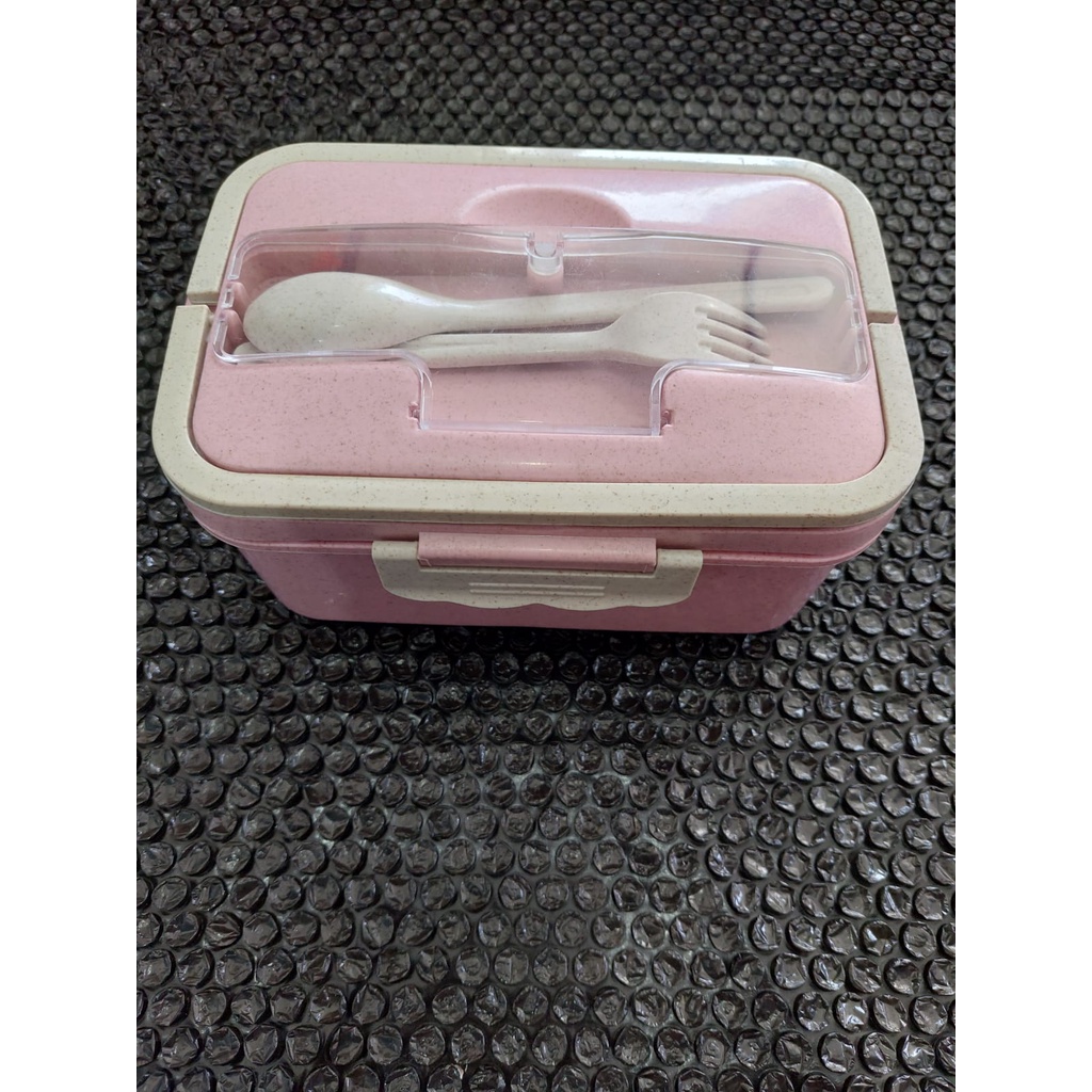 Lunch Box Kotak Tempat Makan Jerami Gandum Kotak Makan