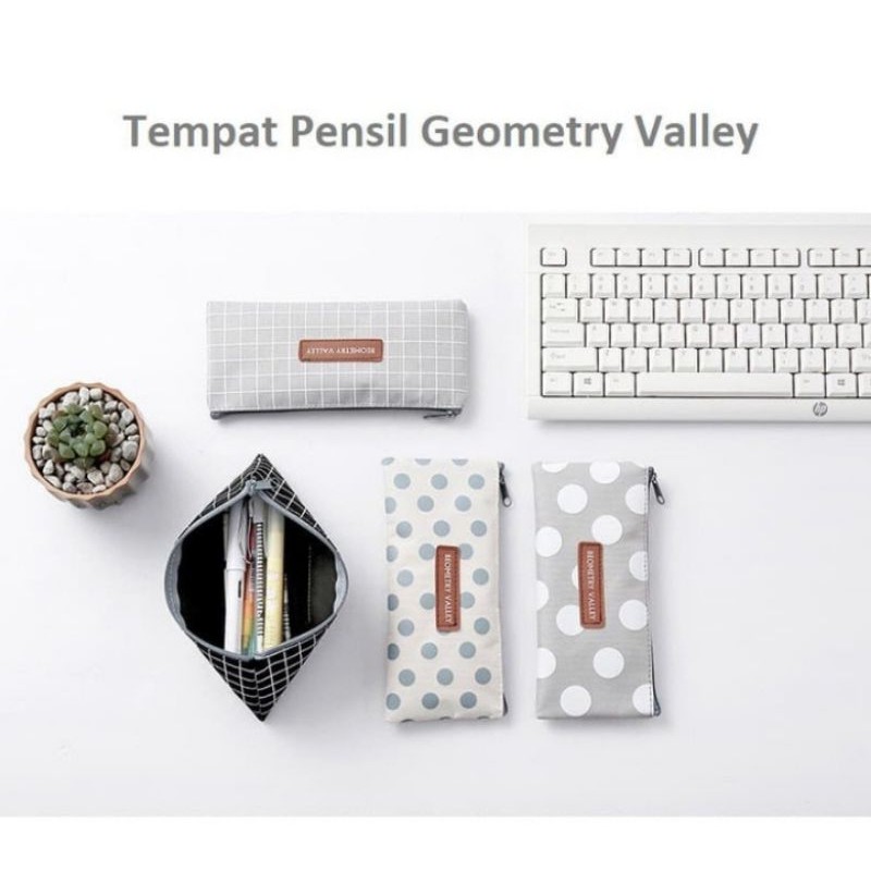 

TEMPAT PENSIL GEOMETRY VALLEY TEMPAT PENSIL IMPOR WADAH PENSIL TAS KOSMETIK POUCH COSMETIC