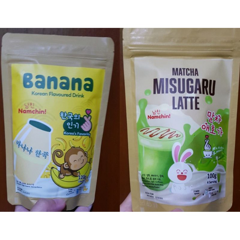 NAMCHIN KOREAN BANANA MILK & MATCHA MISUGARU LATTE
