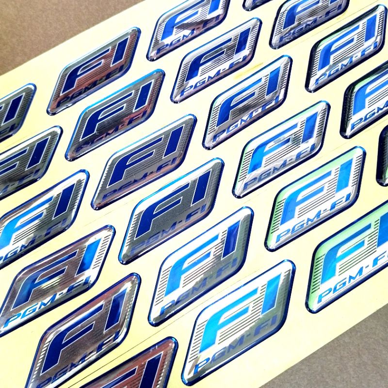 LOGO EMBLEM STIKER TULISAN TEMPELAN PGM FI ORI HONDA BEAT VARIO SCOOPY GENIO PCX ADV