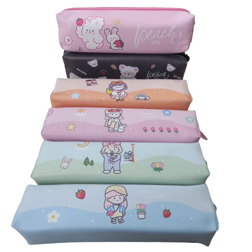 PROMO !!! KOTAK PENSIL MOTIF KARTUN LUCU GIRL BEAR TEPAK PENSIL TEMPAT ALAT TULIS TERMURAH-7