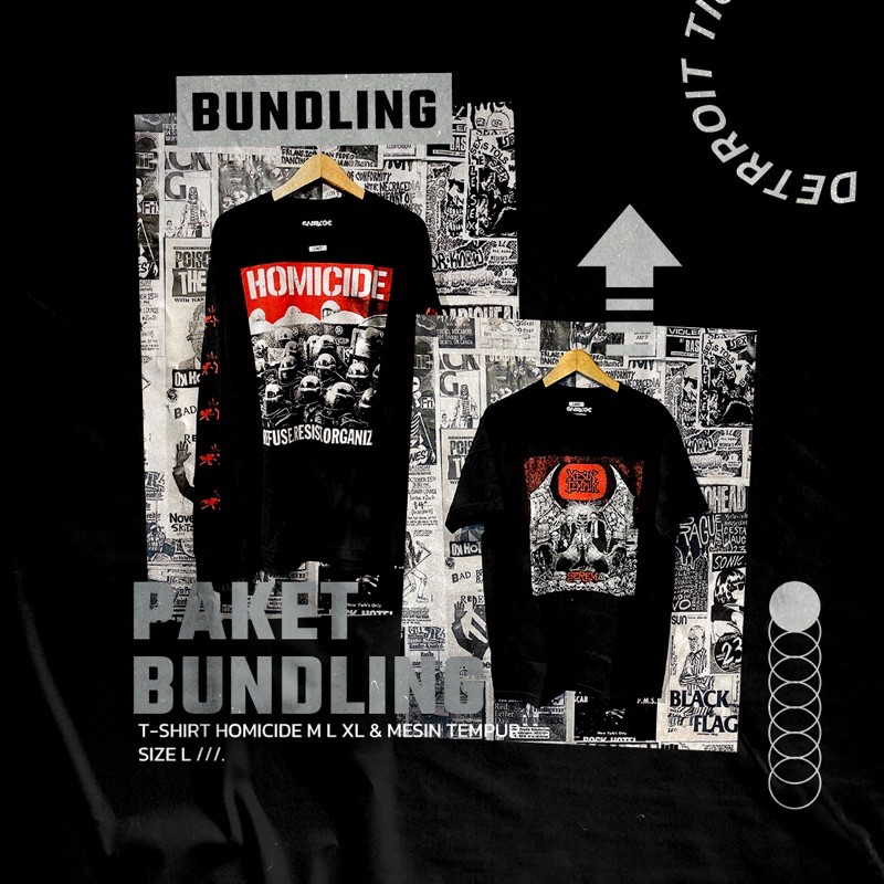HOMICIDE ORGANIZE LENGAN PANJANG BUNDLING / HOMICIDE / KAOS HOMICIDE / TSHIRT HOMICIDE / BUNDLING