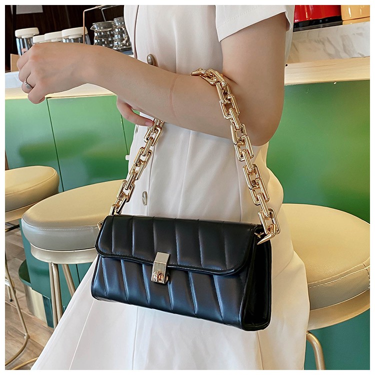 TAS CANGKLONG RANTAI LOFTY FASHION KEKINIAN KULIT HITAM IMPORT KOREA MURAH WANITA BATAM PREMIUM ORI