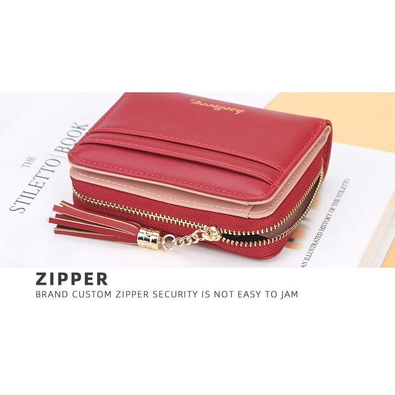 BAELLERRY N1823 Dompet Wanita Kecil Dompet Lipat Bahan Kulit PU Leather Premium WATCHKITE WKOS