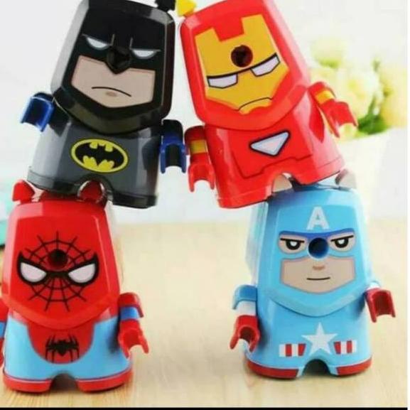 

[KODE T7E0R] Serutan meja putar SUPERHERO/rautan putar CARS/serutan meja JET PESAWAT