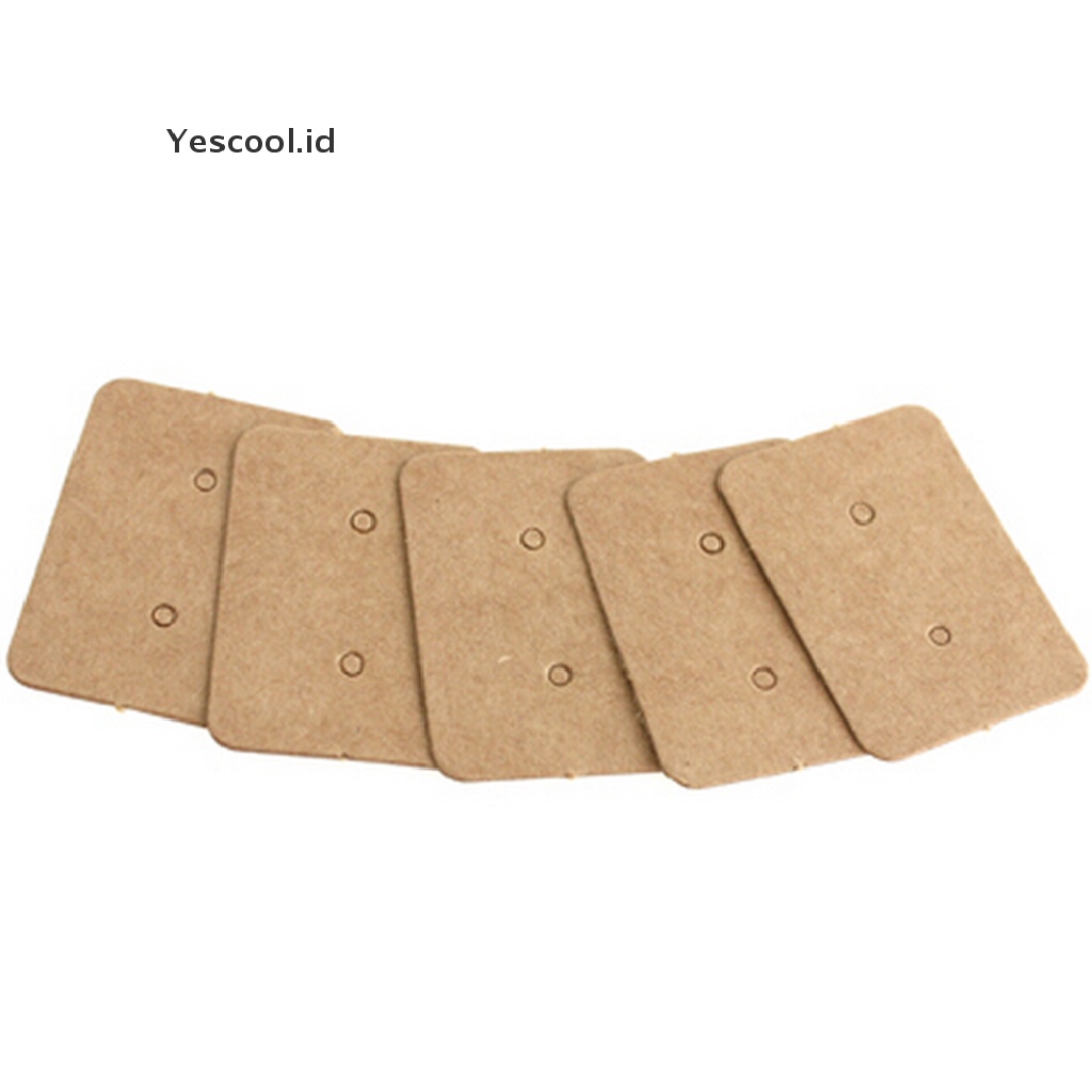 【Yescool】 100pcs Professional Type Earring Ear Studs Holder Display Hang Kraft Cards Paper .