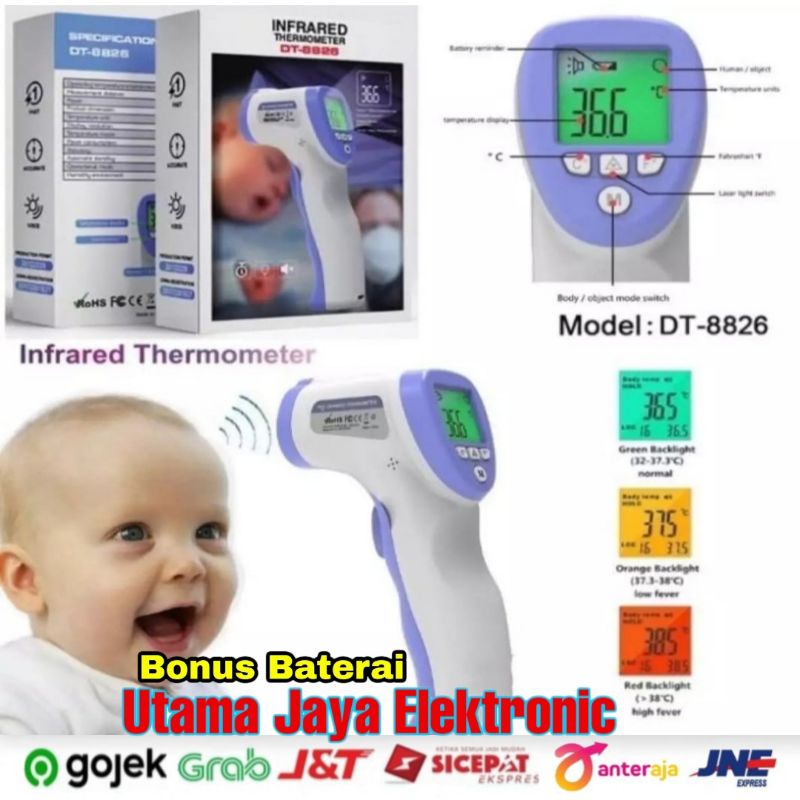 Thermometer Gun Infrared Laser Pengukur Suhu Tubuh Termometer