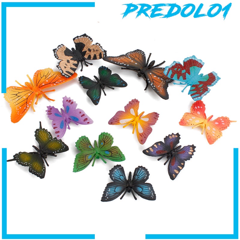 (Predolo1) 6pcs / Set Mainan Kupu-Kupu Bahan Pvc Untuk Anak Butterfly